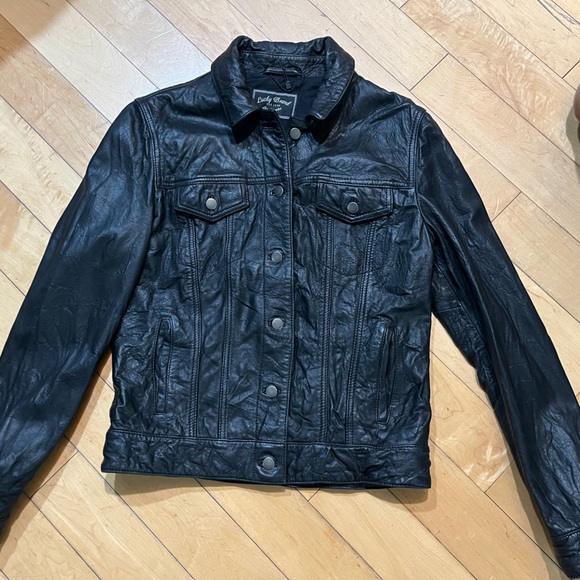 Lucky Brand Jackets & Blazers - Lucky Brand Black Leather Jacket Size SMALL